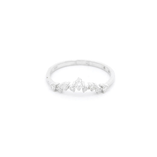 Multi Size Diamond V Shape Band - Forever Rox