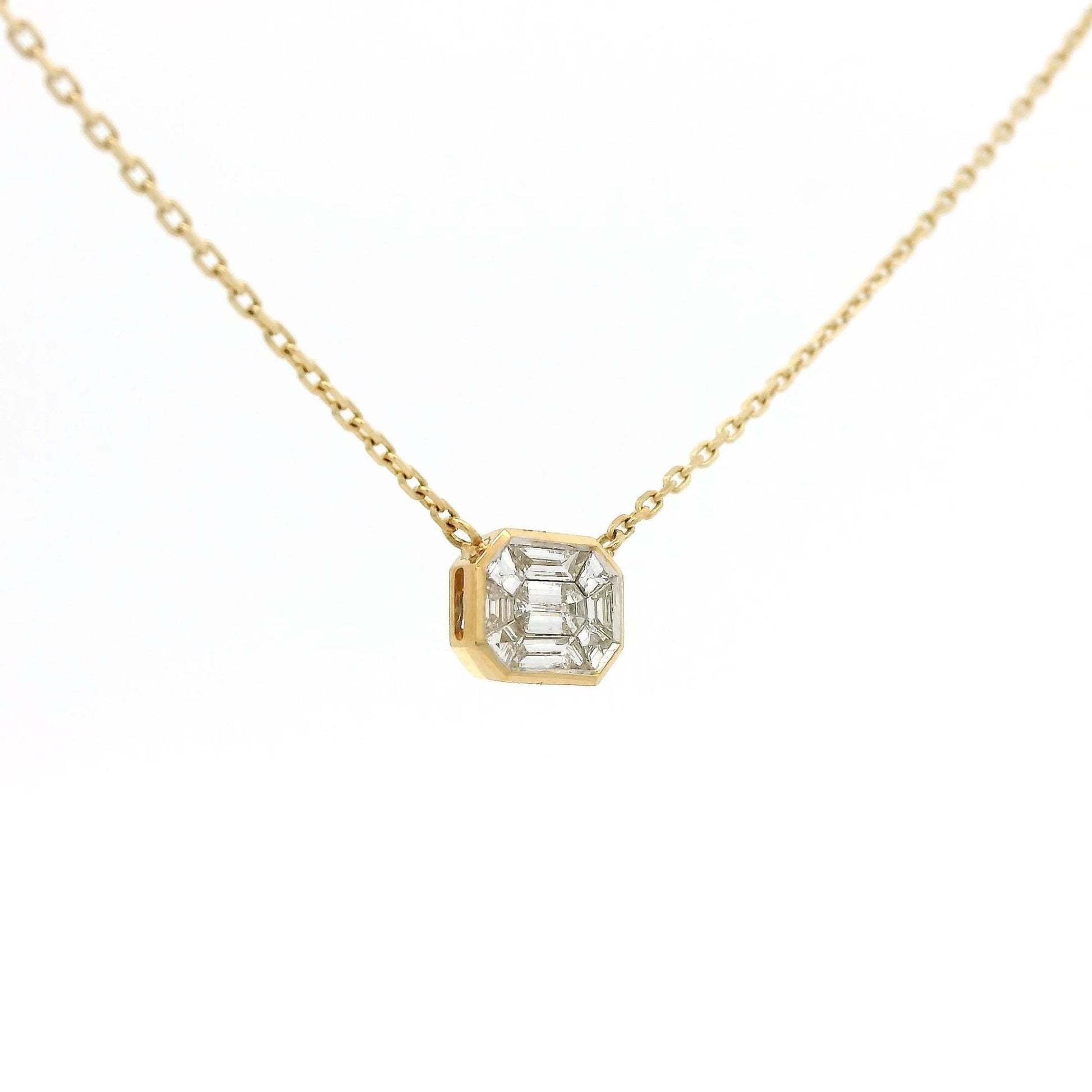 Multiple Baguette Diamond Octagon Pendant - Forever Rox