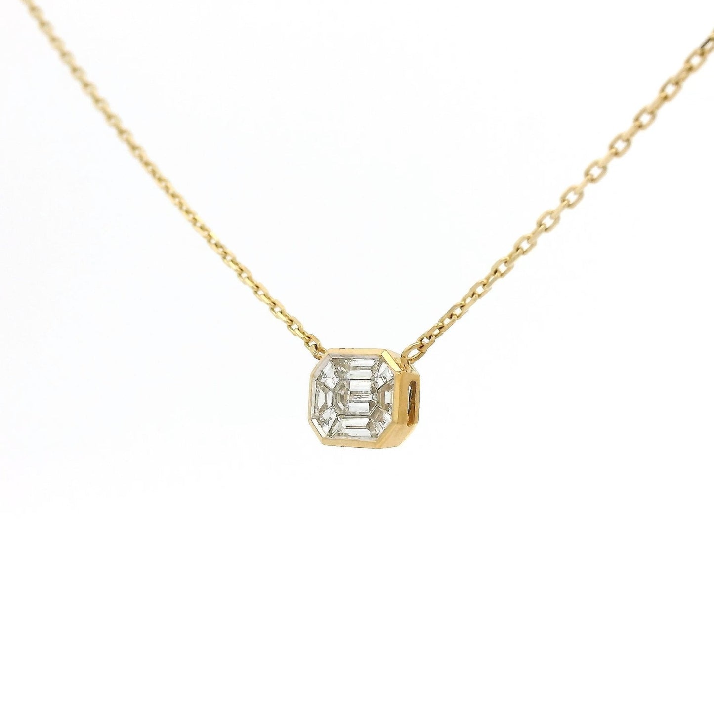 Multiple Baguette Diamond Octagon Pendant - Forever Rox