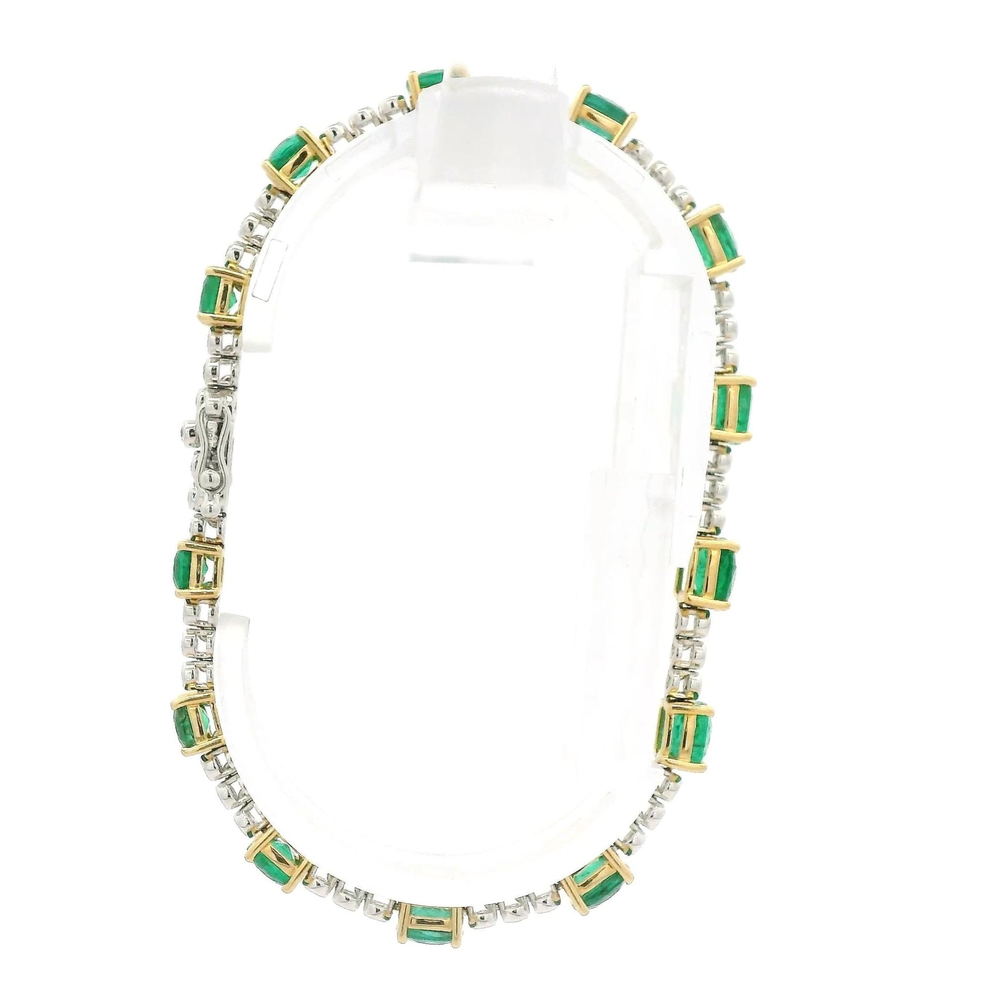 Natural Emerald & Diamond Tennis Bracelet - Forever Rox Fine Jewelry