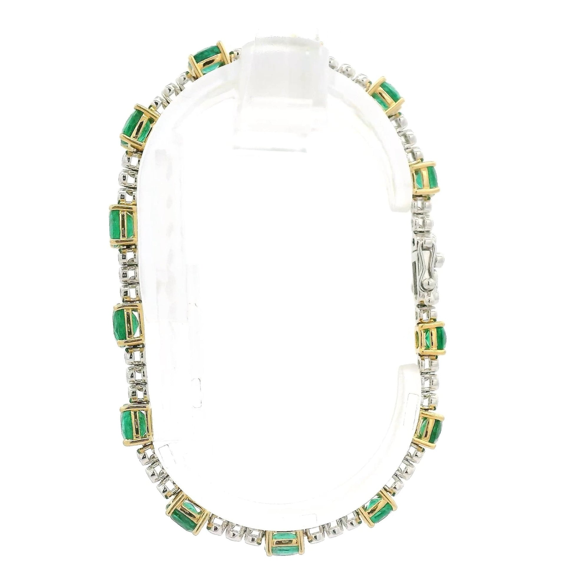 Natural Emerald & Diamond Tennis Bracelet - Forever Rox Fine Jewelry