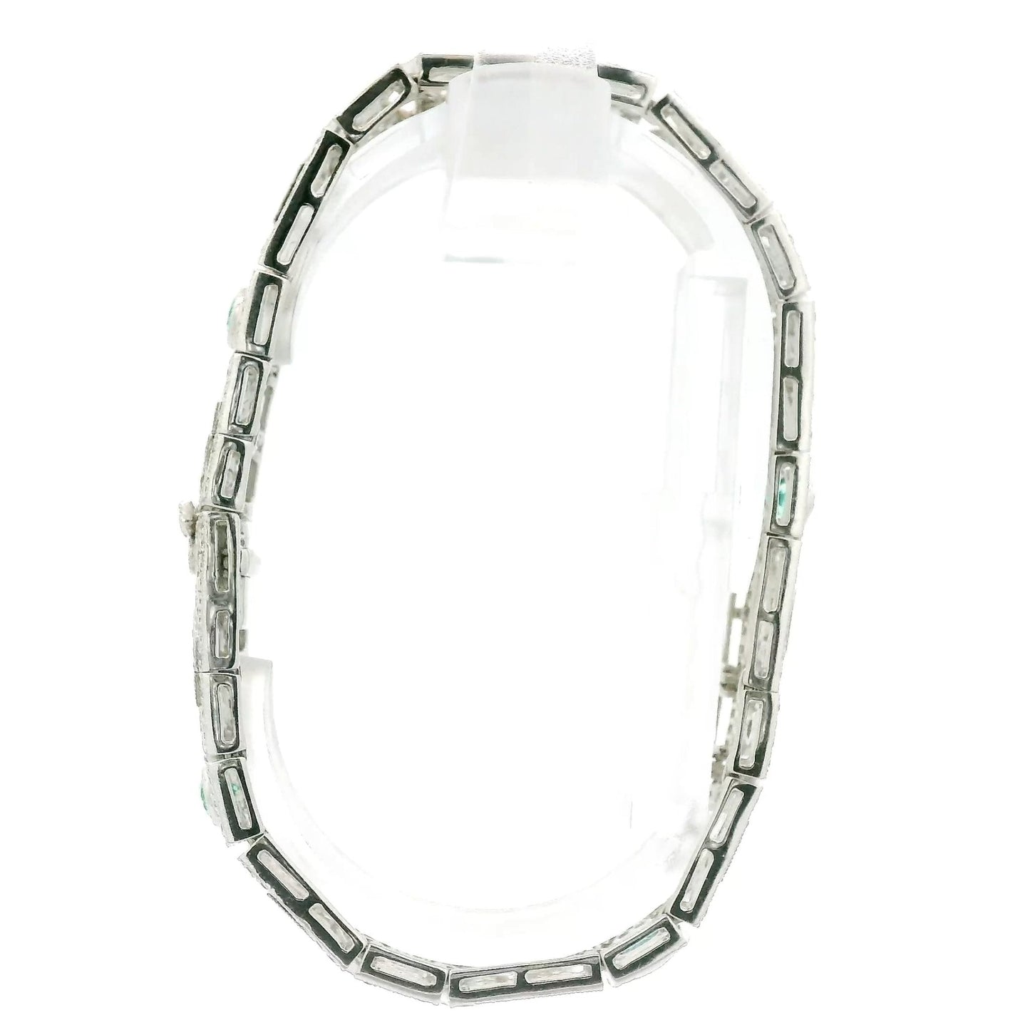 Natural Emerald & Diamond Vintage Style Bracelet - Forever Rox Fine Jewelry