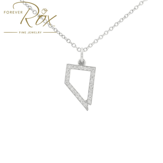 Nevada Diamond Outline Pendant - Forever Rox Fine Jewelry