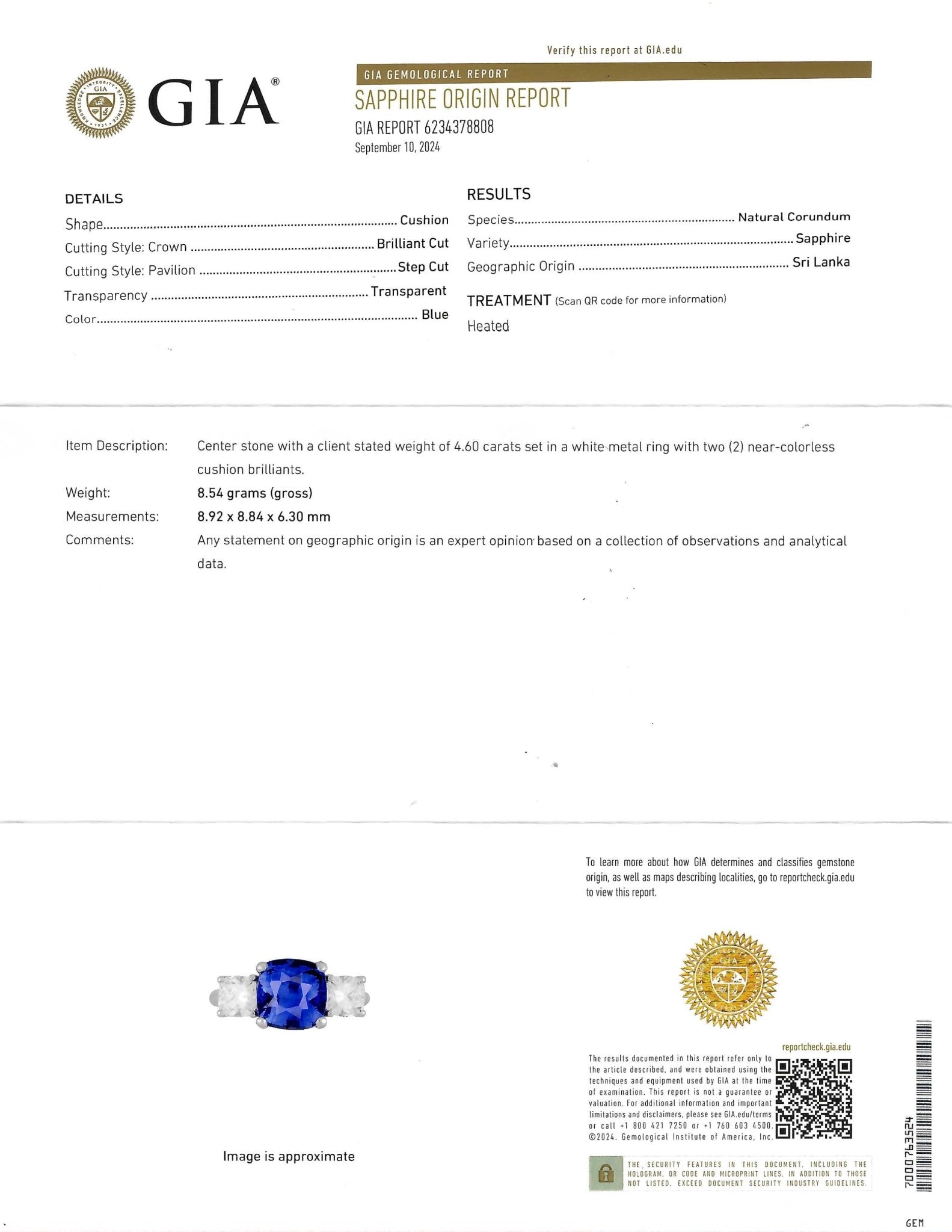 º 2.54ct Fancy Vivid Yellow Diamond + 4.60ct Sri Lanka Sapphire Two - Stone Ring, 18k - Forever Rox