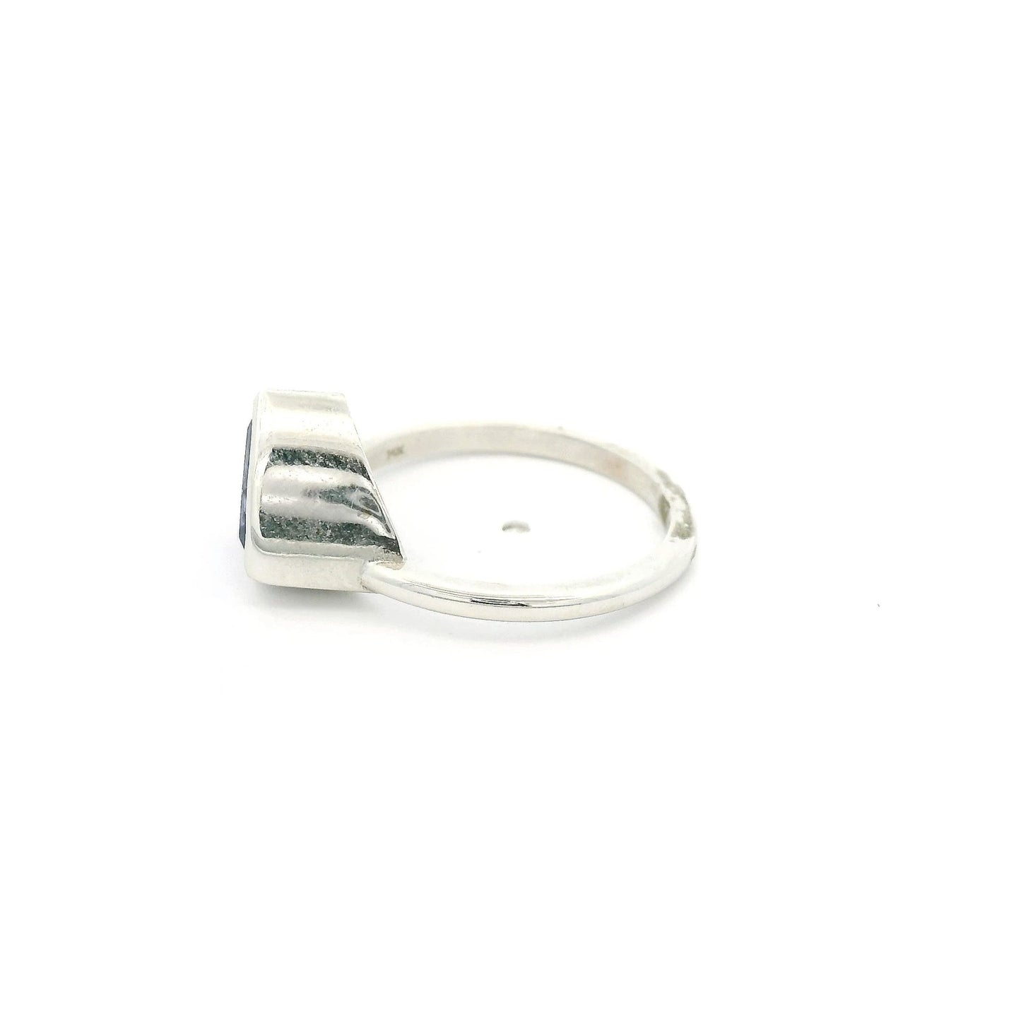 Off Center Trillion Cut Tanzanite Ring - Forever Rox Fine Jewelry