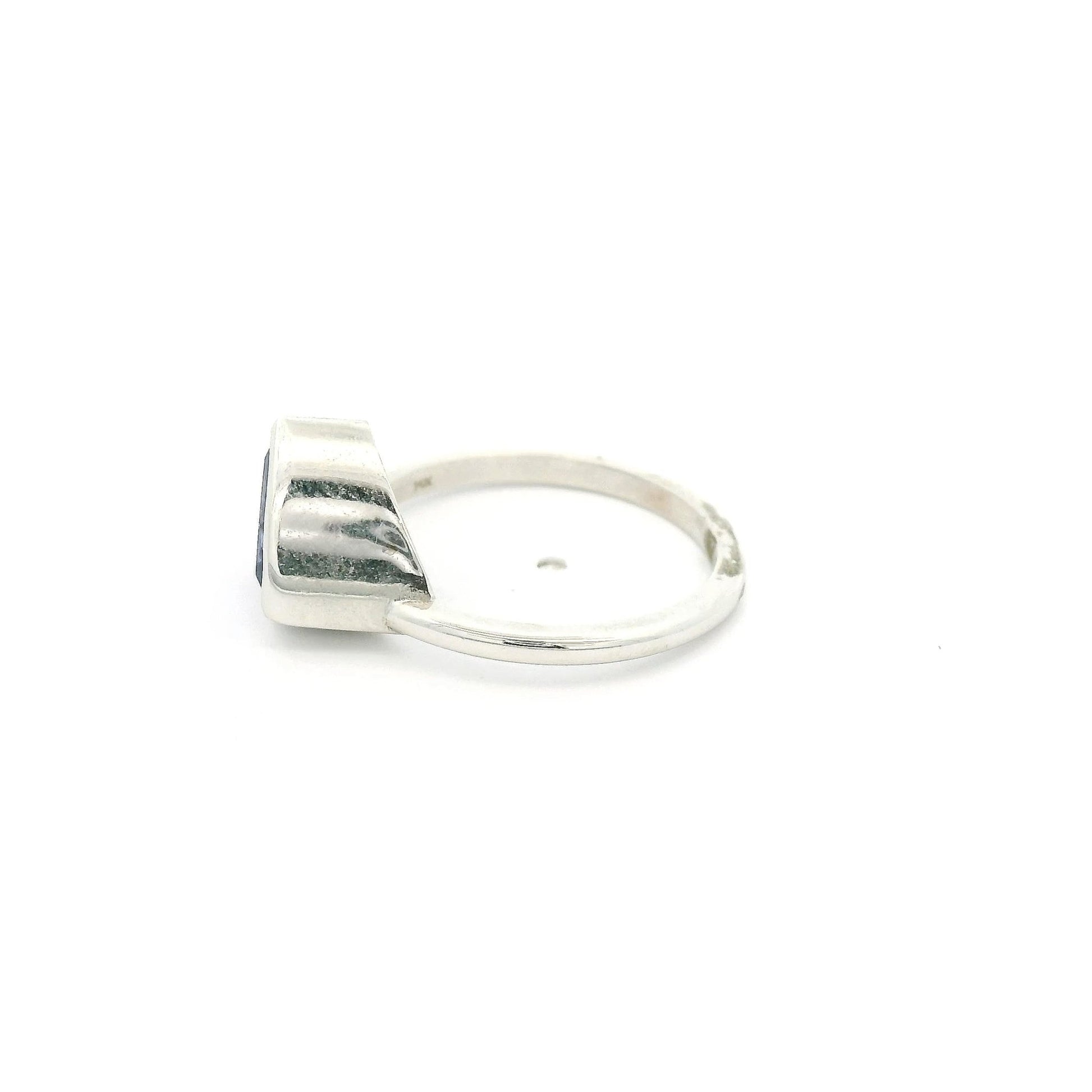 Off Center Trillion Cut Tanzanite Ring - Forever Rox Fine Jewelry