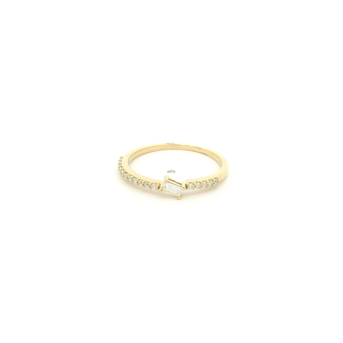 Offset Diagnol Baguette Cut Diamond Band - Forever Rox Fine Jewelry