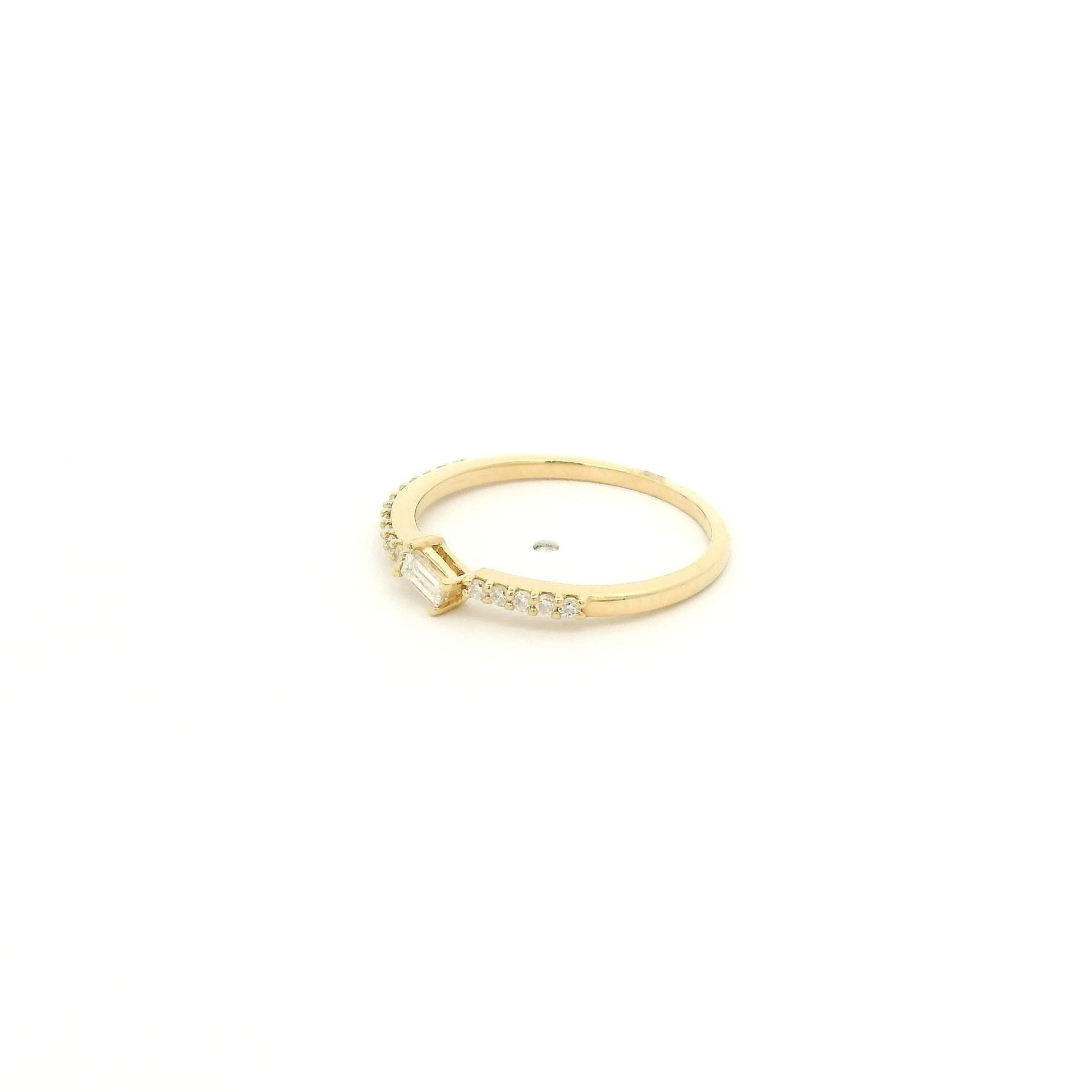 Offset Diagnol Baguette Cut Diamond Band - Forever Rox Fine Jewelry