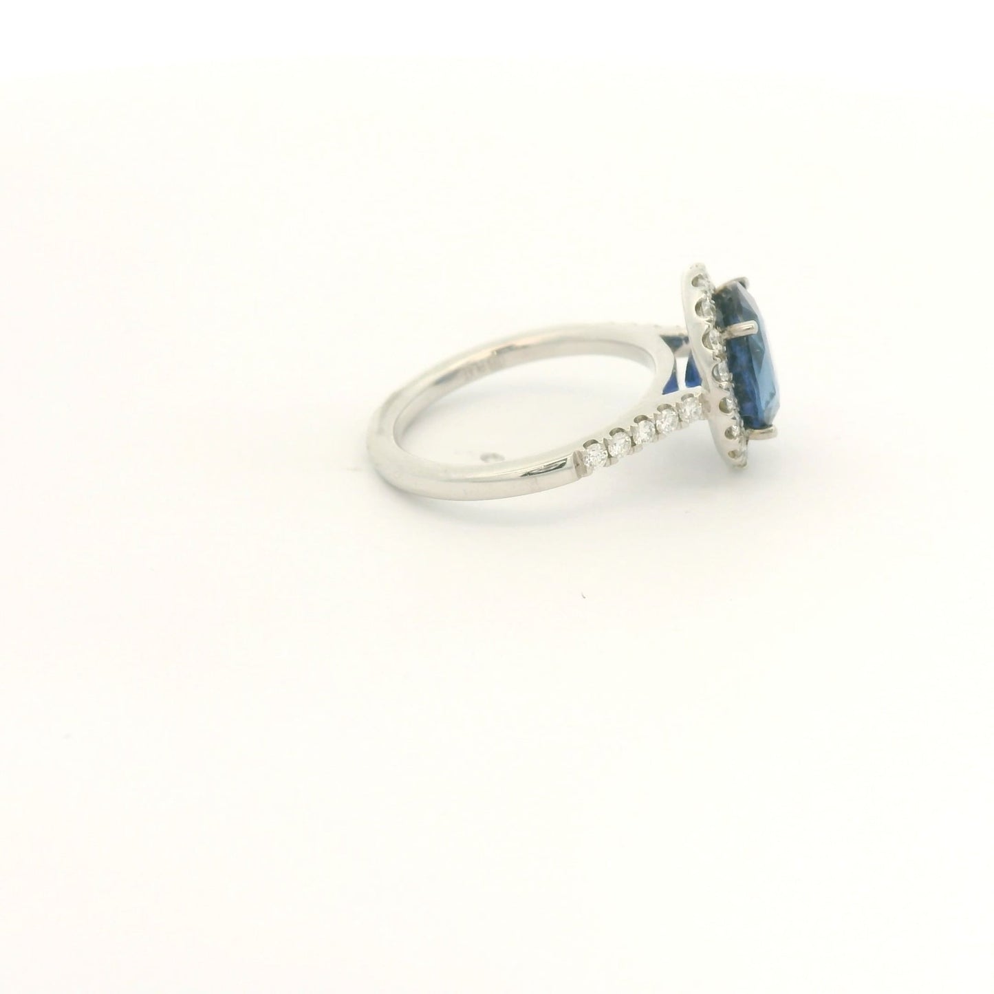 Oval Cut Dark Blue Sapphire & Diamond Ring - Forever Rox Fine Jewelry