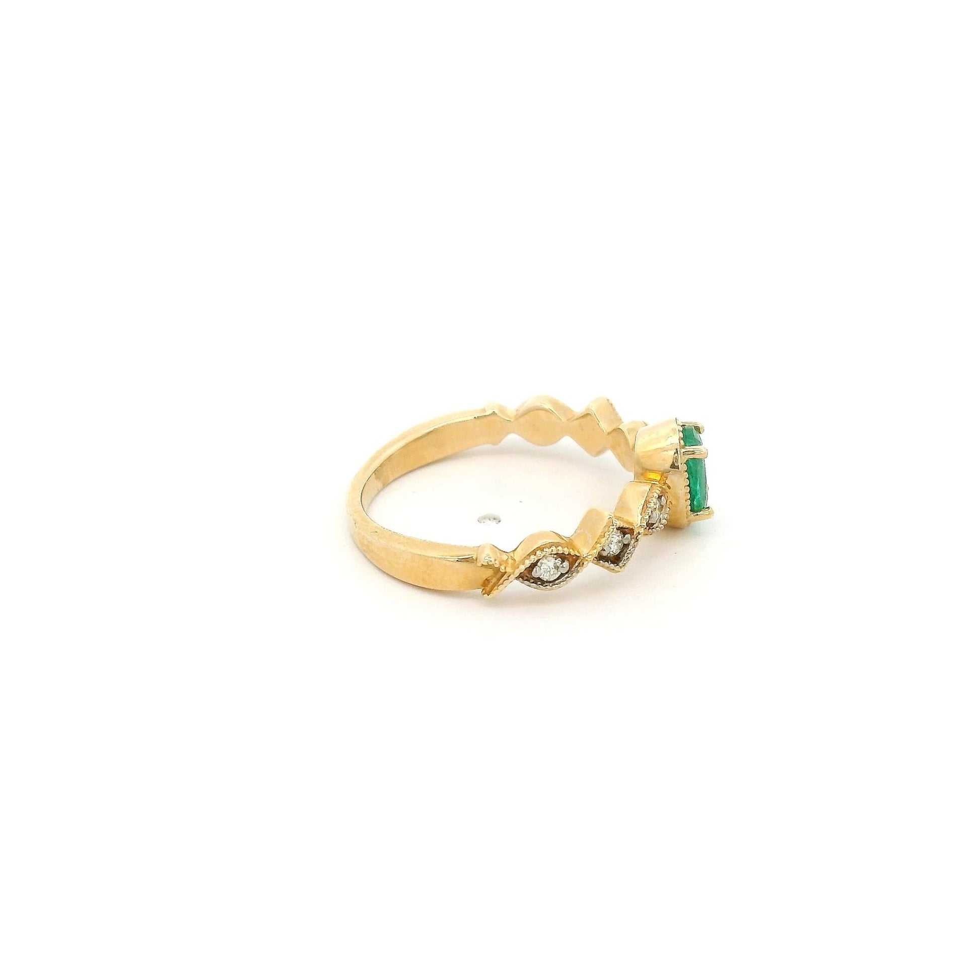 Oval Cut Emerald & Diamond Ring - Forever Rox Fine Jewelry