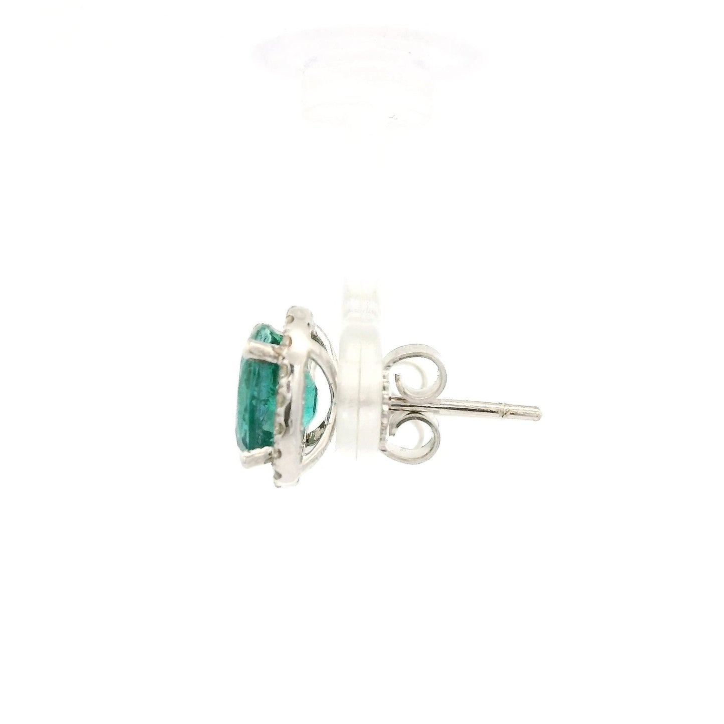 Oval Cut Emerald & Diamond Studs - Forever Rox
