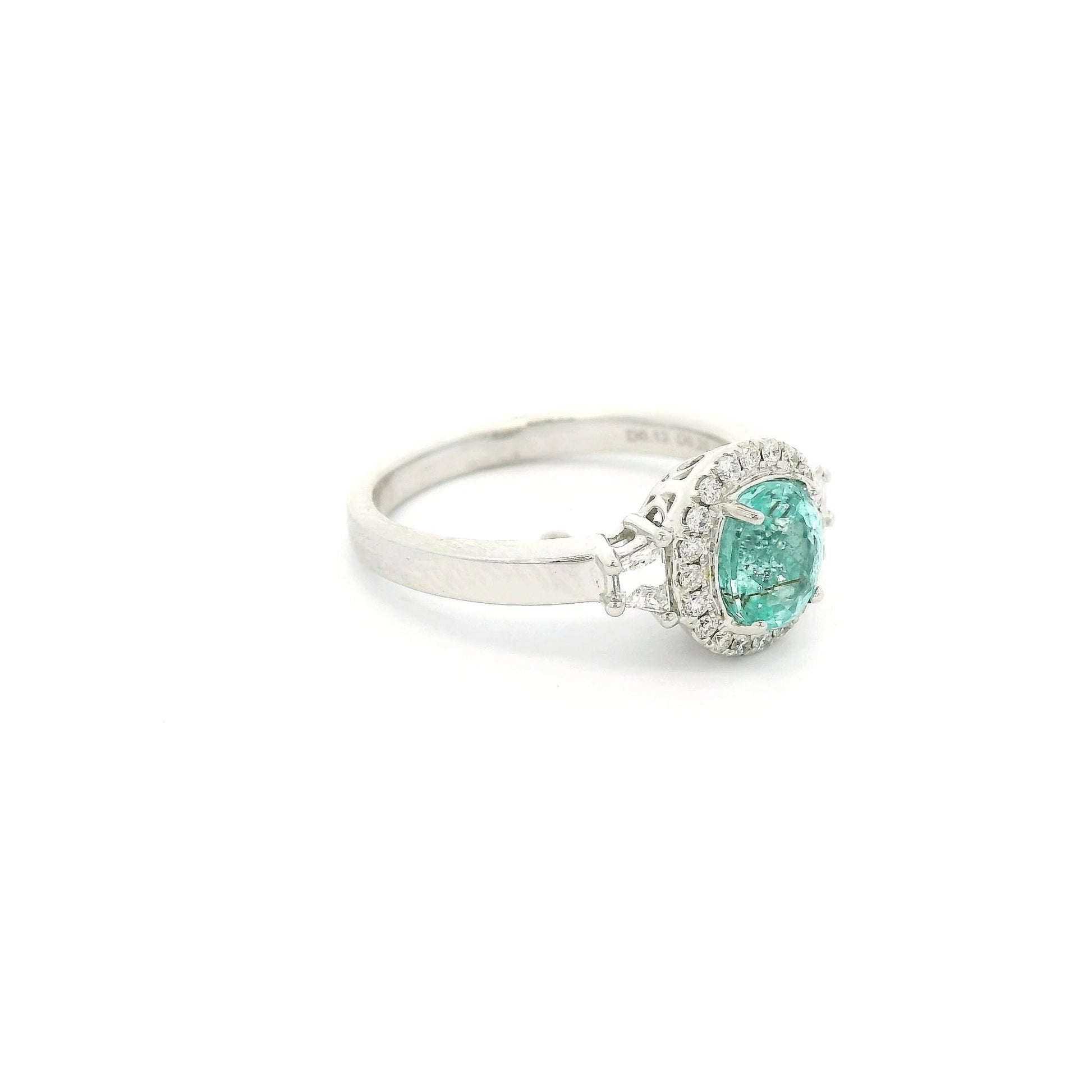 Oval Cut Paraiba Tourmaline & Diamond Ring - Forever Rox