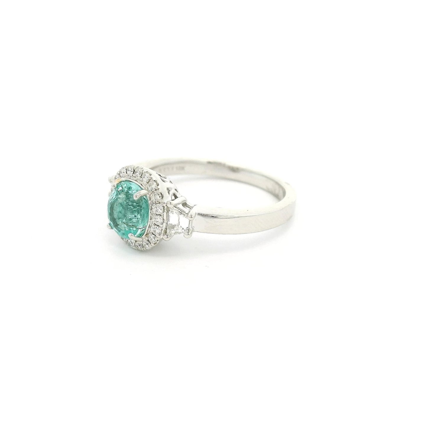 Oval Cut Paraiba Tourmaline & Diamond Ring - Forever Rox