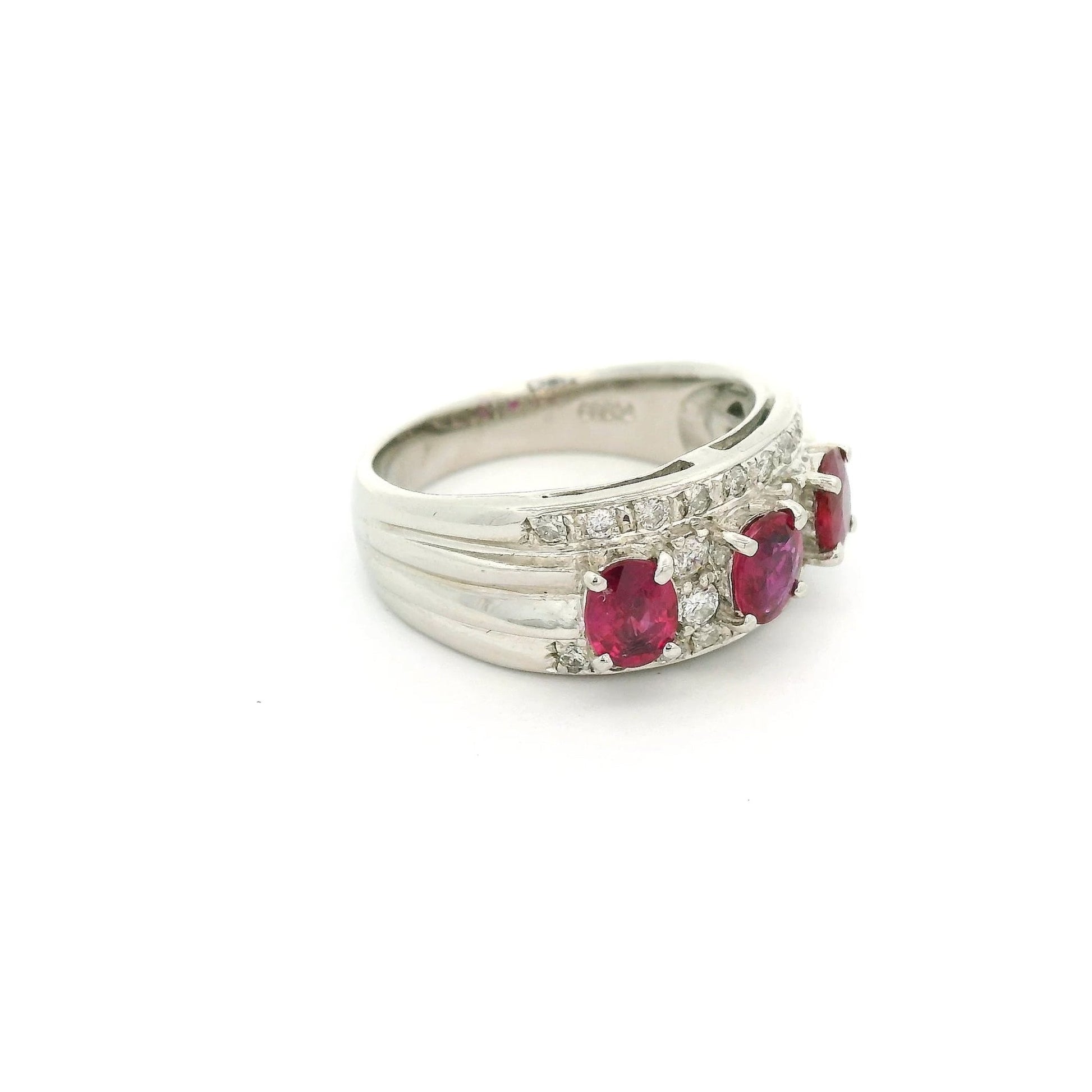 Oval Cut Rubies & Diamond Ring - Forever Rox Fine Jewelry