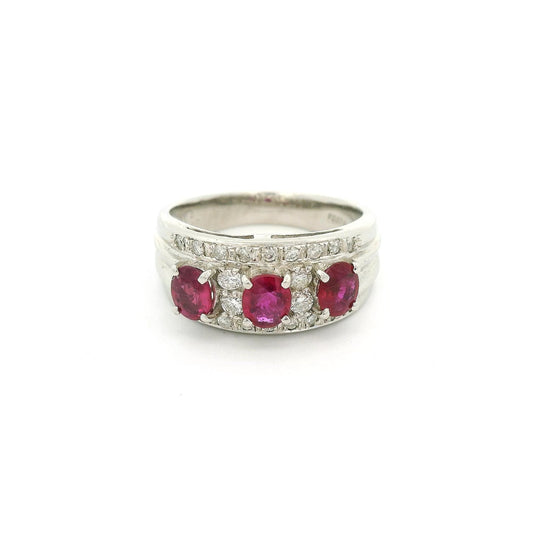Oval Cut Rubies & Diamond Ring - Forever Rox Fine Jewelry