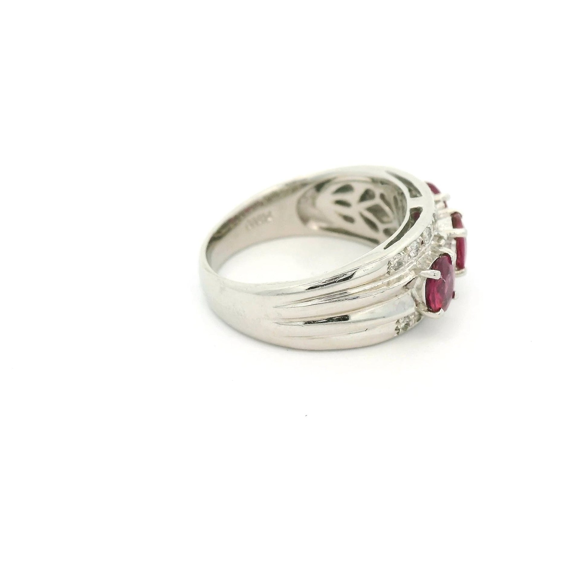 Oval Cut Rubies & Diamond Ring - Forever Rox Fine Jewelry