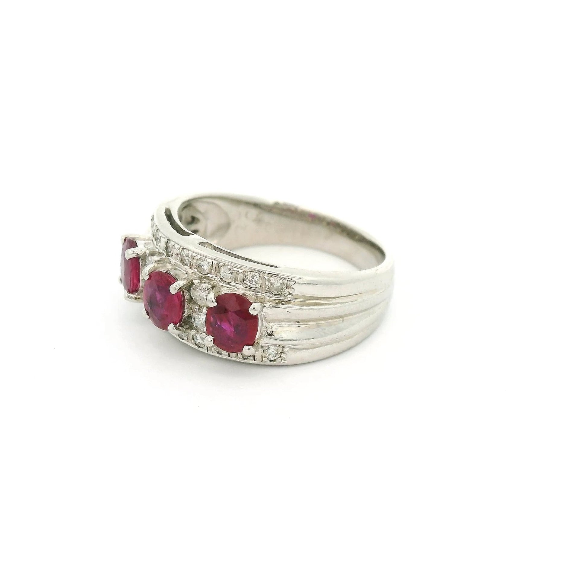 Oval Cut Rubies & Diamond Ring - Forever Rox Fine Jewelry