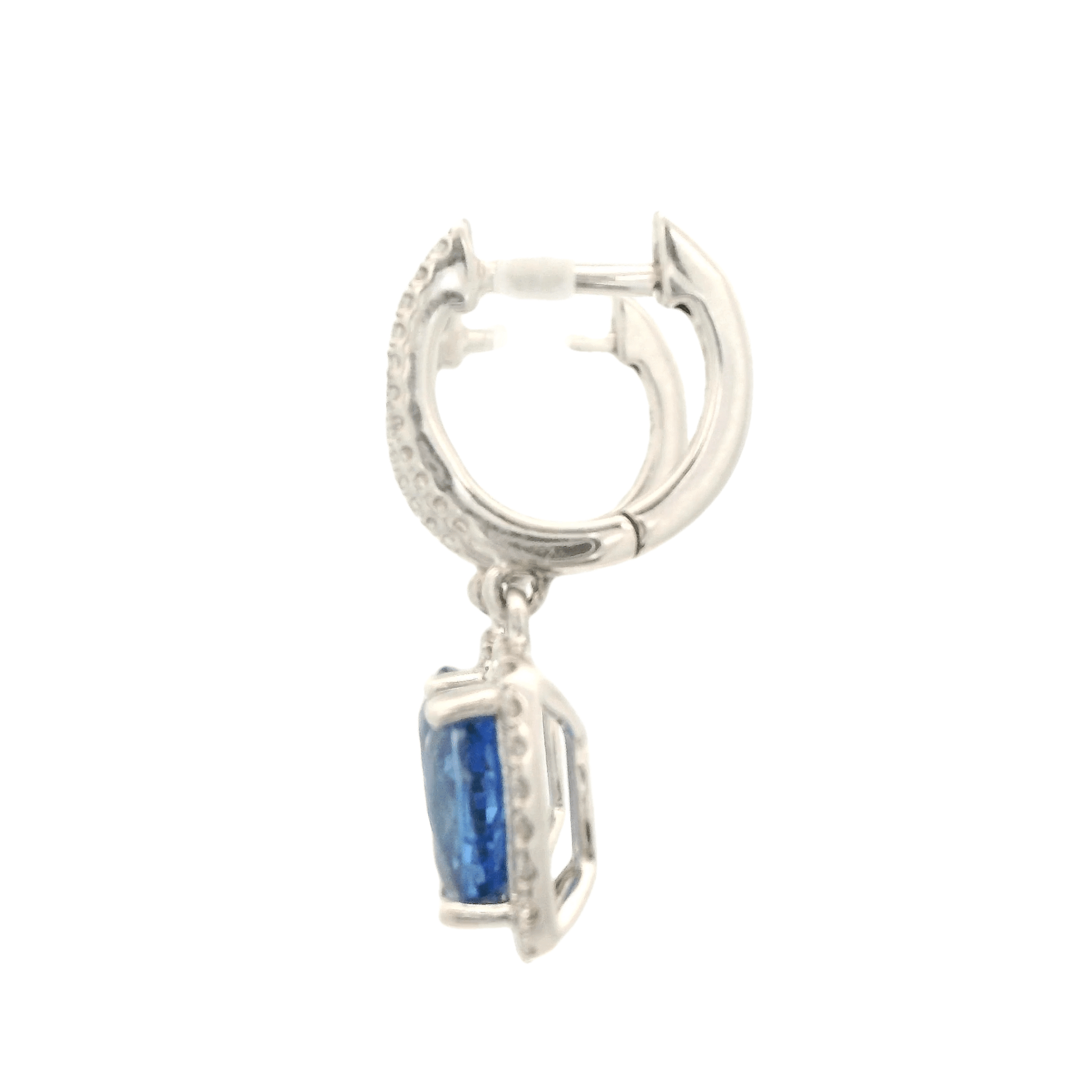 Oval Cut Sapphire & Diamond Dangles - Forever Rox