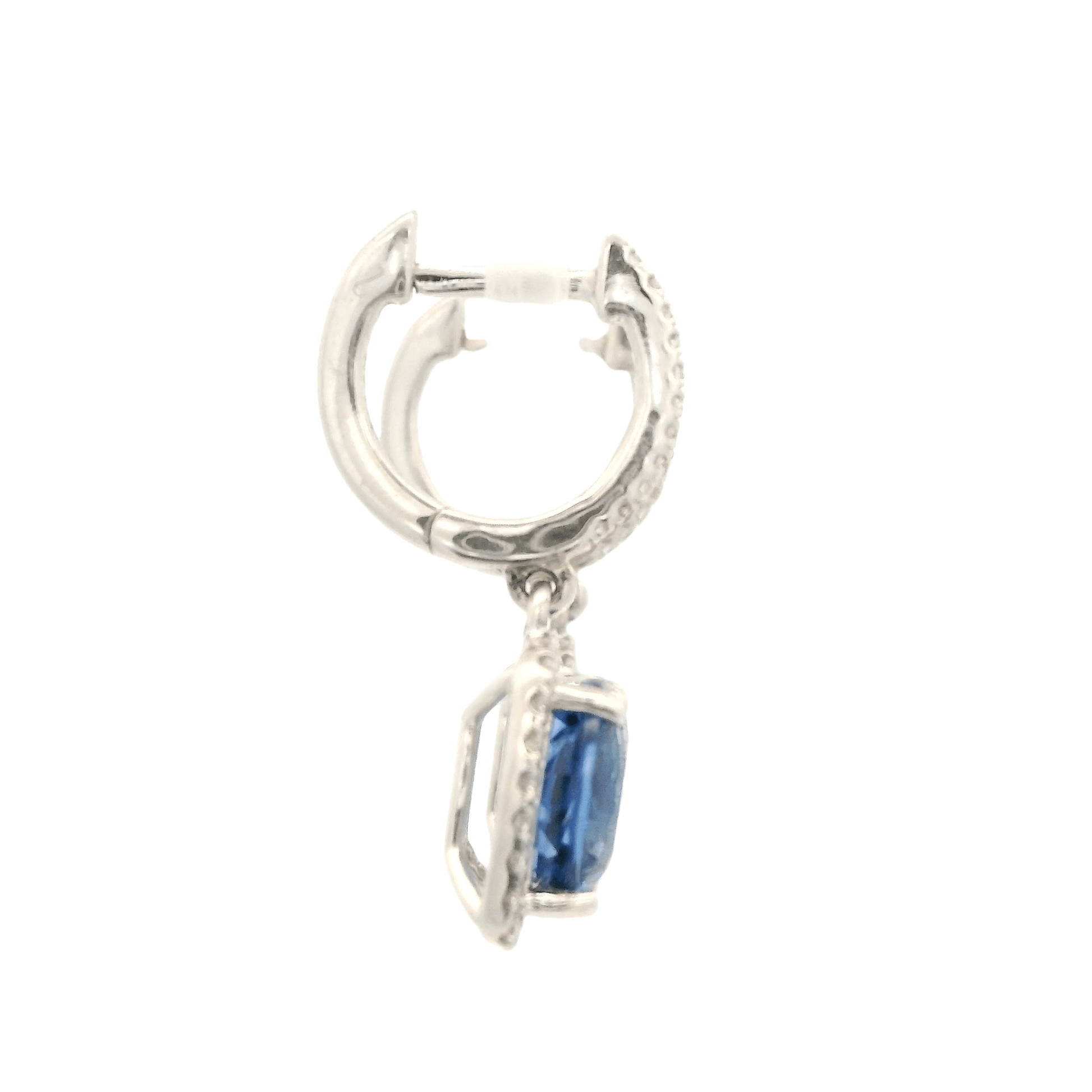 Oval Cut Sapphire & Diamond Dangles - Forever Rox