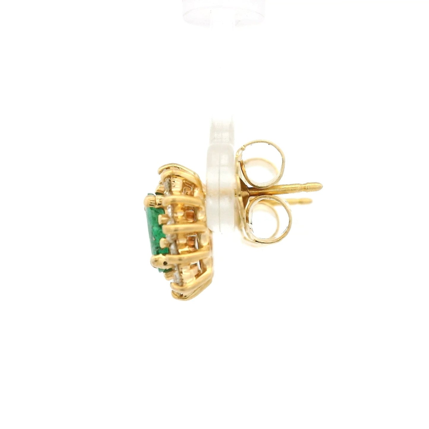 Oval Emerald & Diamond Studs - Forever Rox
