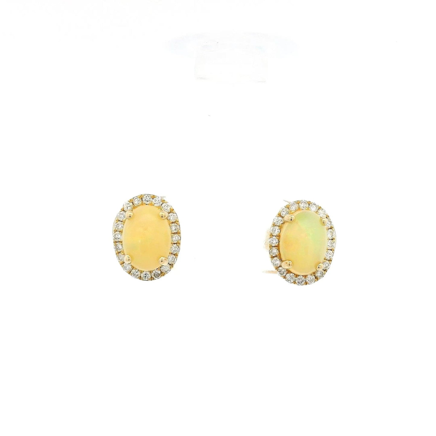 Oval Opal & Diamond Studs - Forever Rox