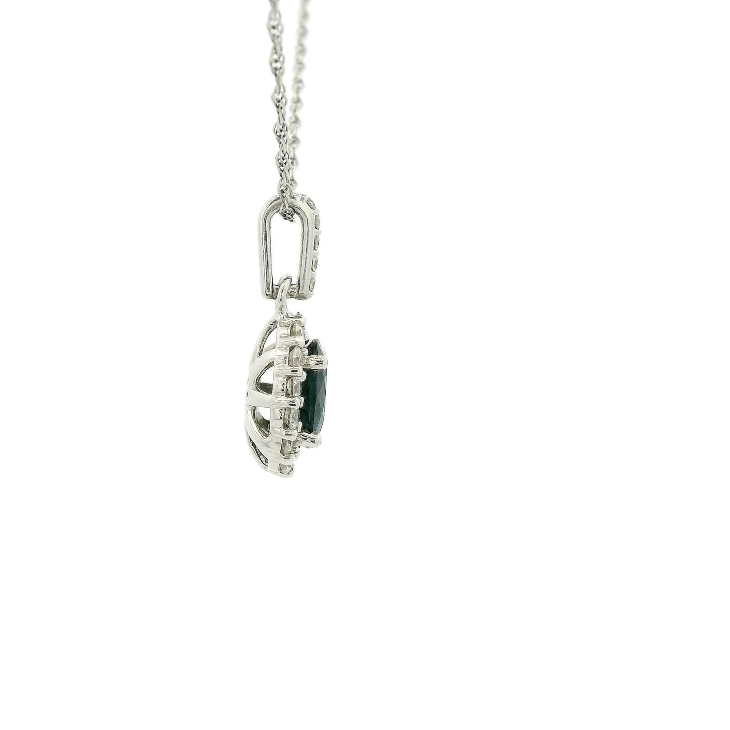Oval Sapphire & Diamond Pendant - Forever Rox Fine Jewelry
