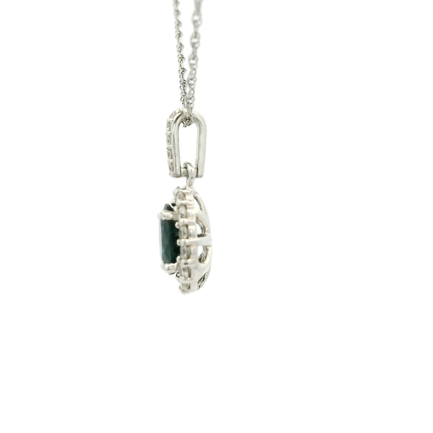 Oval Sapphire & Diamond Pendant - Forever Rox Fine Jewelry