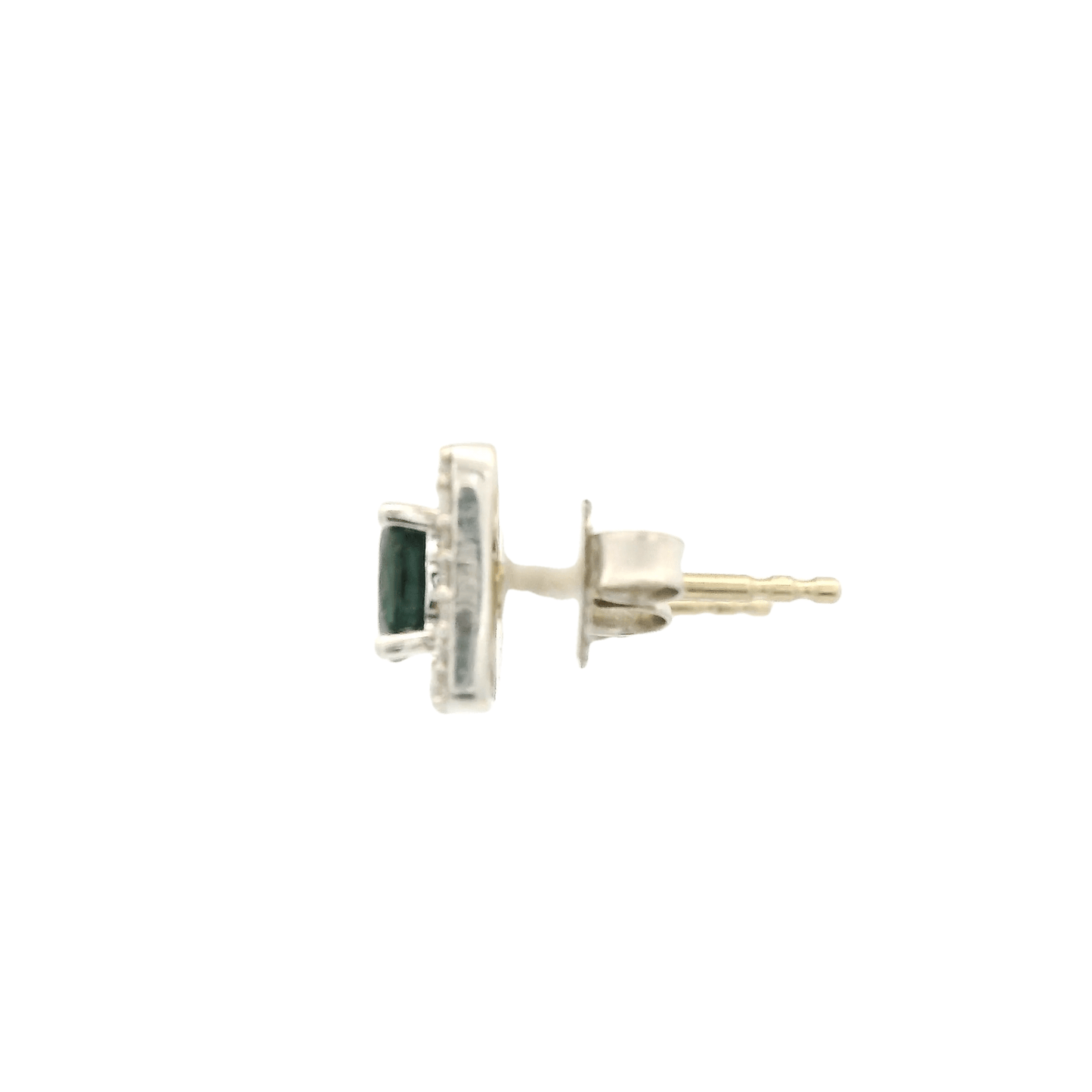 Oval Sapphire & Diamond Rectangle Studs - Forever Rox