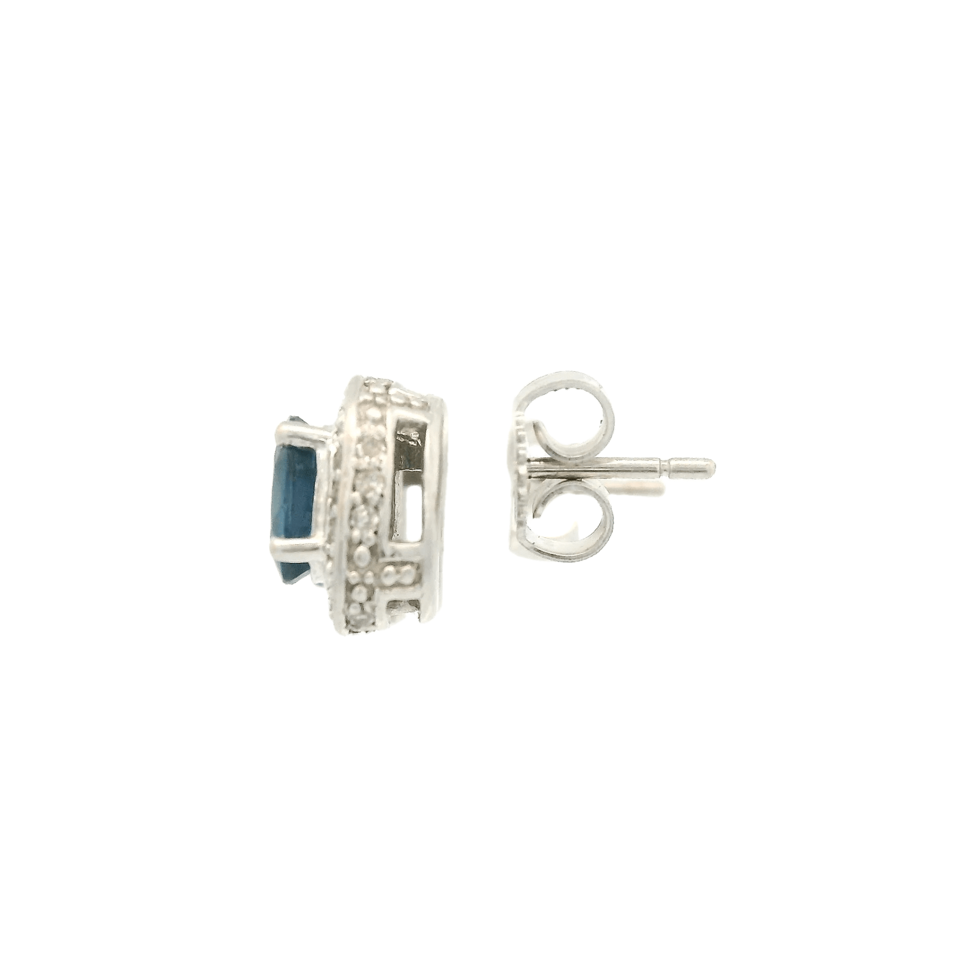 Oval Sapphire & Diamond Studs - Forever Rox