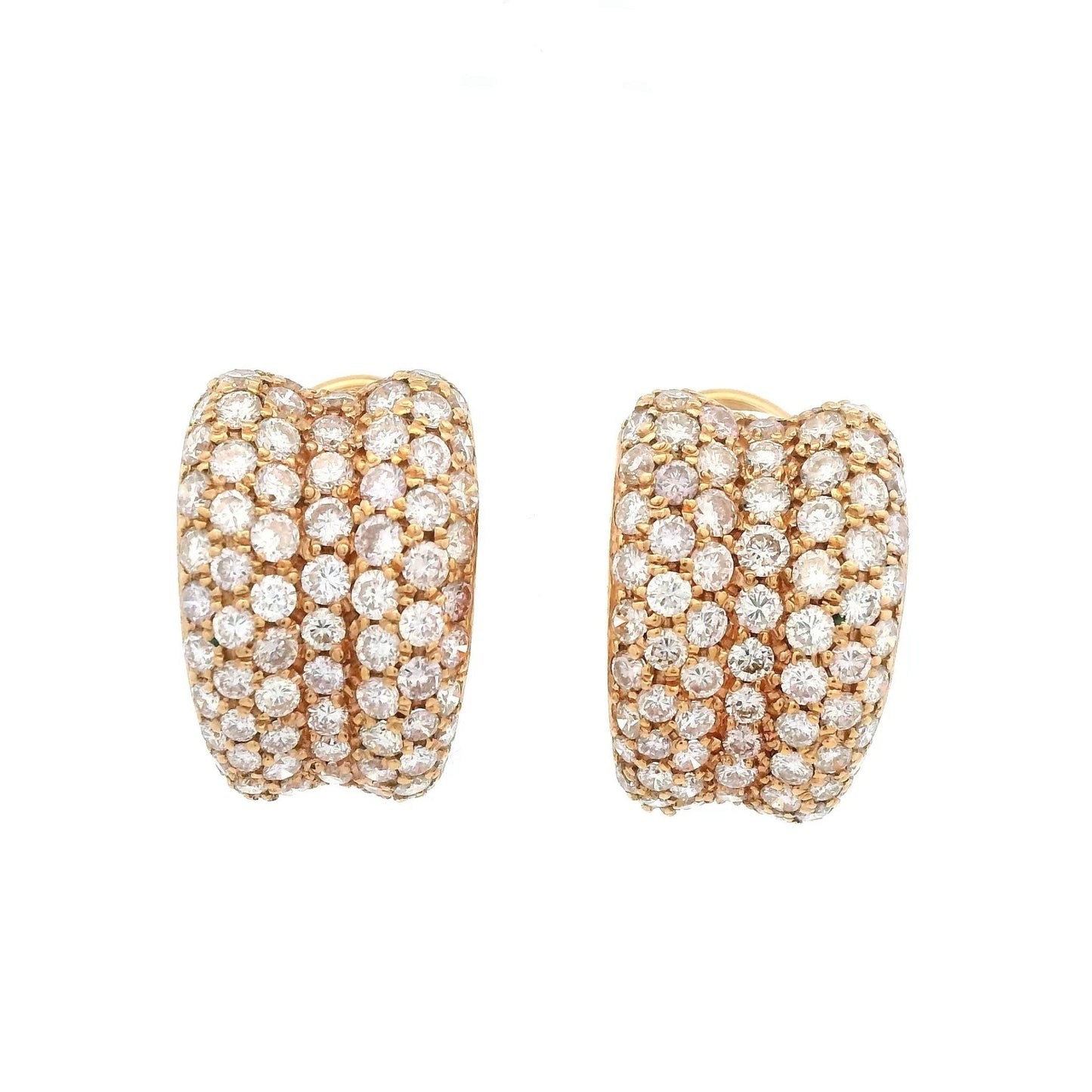 Pavé Set Diamond Earrings - Forever Rox