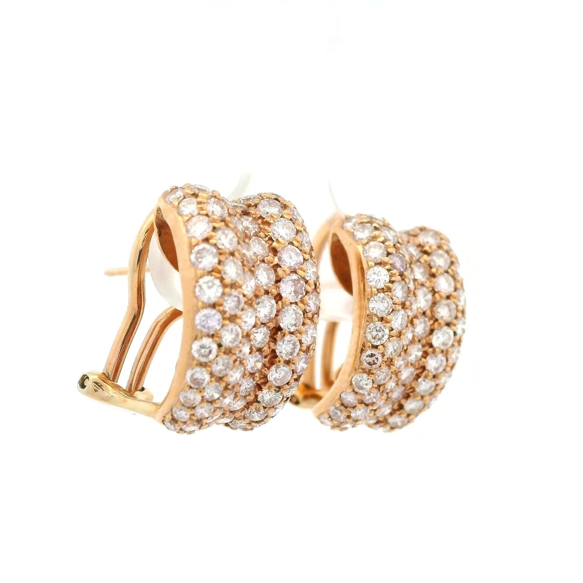Pavé Set Diamond Earrings - Forever Rox