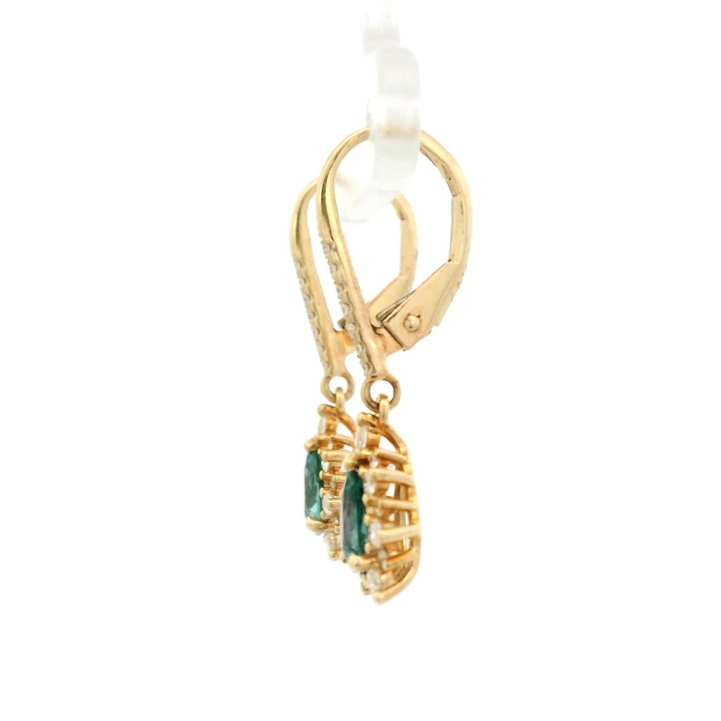 Pear Cut Alexandrite & Diamond Dangle Earrings - Forever Rox