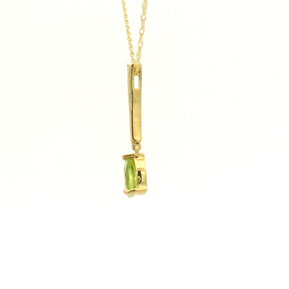 Pear Cut Peridot Dangle Pendant - Forever Rox Fine Jewelry