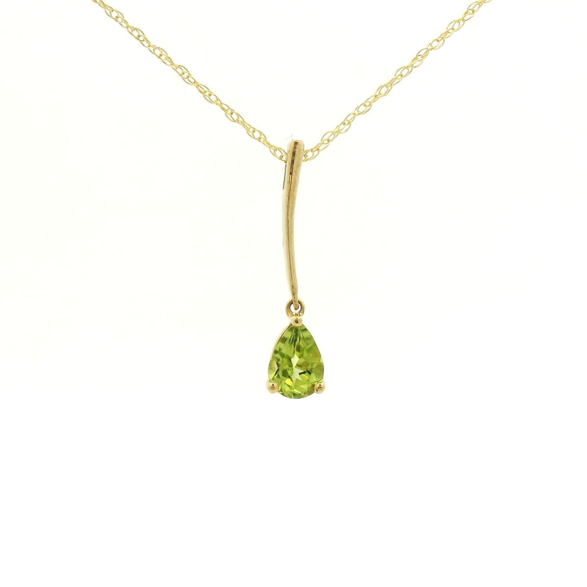 Pear Cut Peridot Dangle Pendant - Forever Rox Fine Jewelry