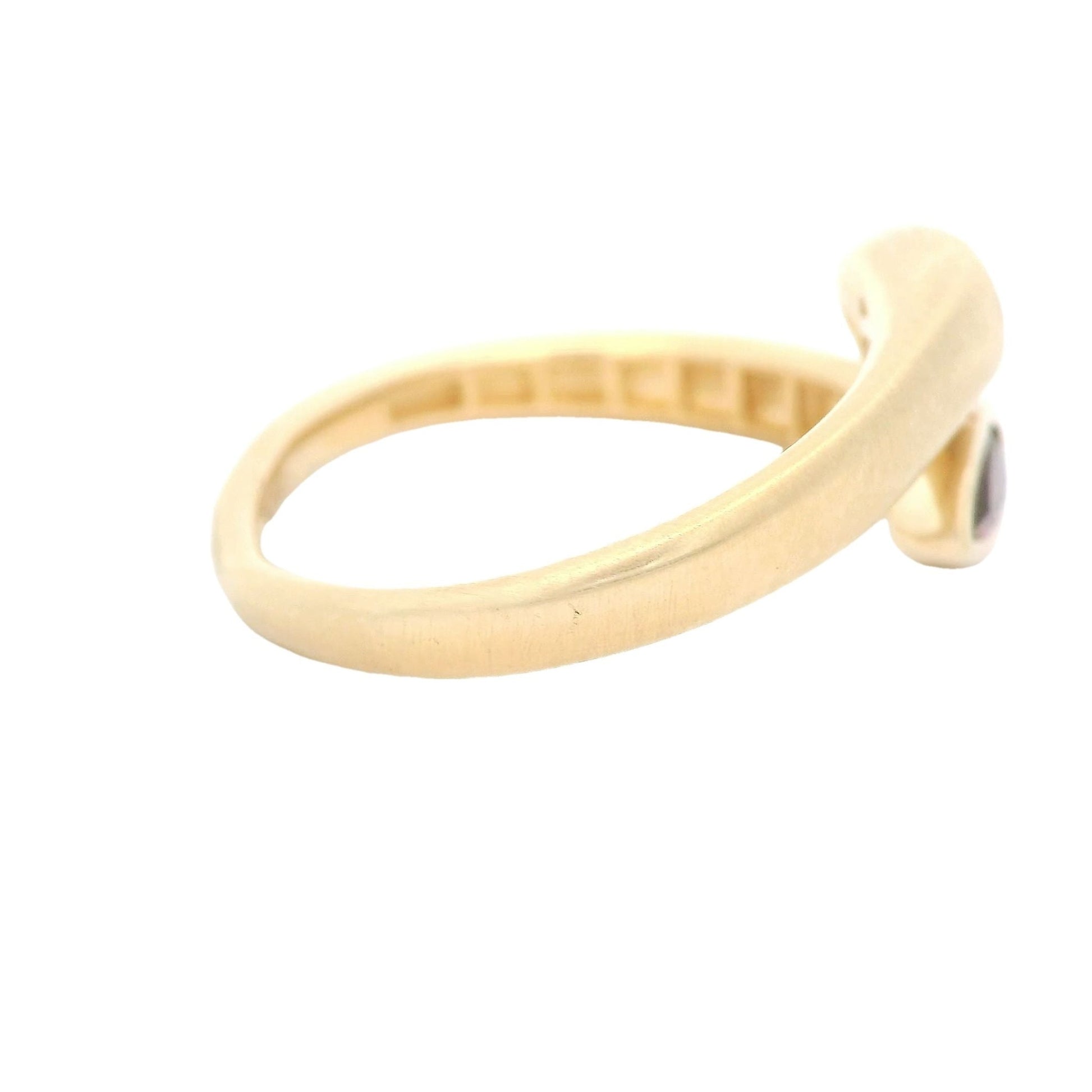 Pear Cut Rhodolite Garnet Crossover Ring - Forever Rox
