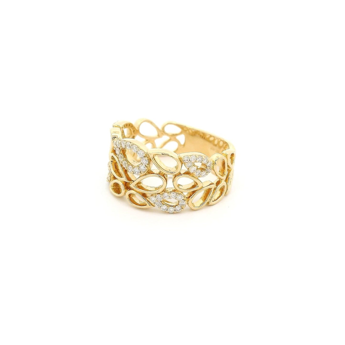 Pear Shape Design Ring with Diamond Bezels - Forever Rox Fine Jewelry