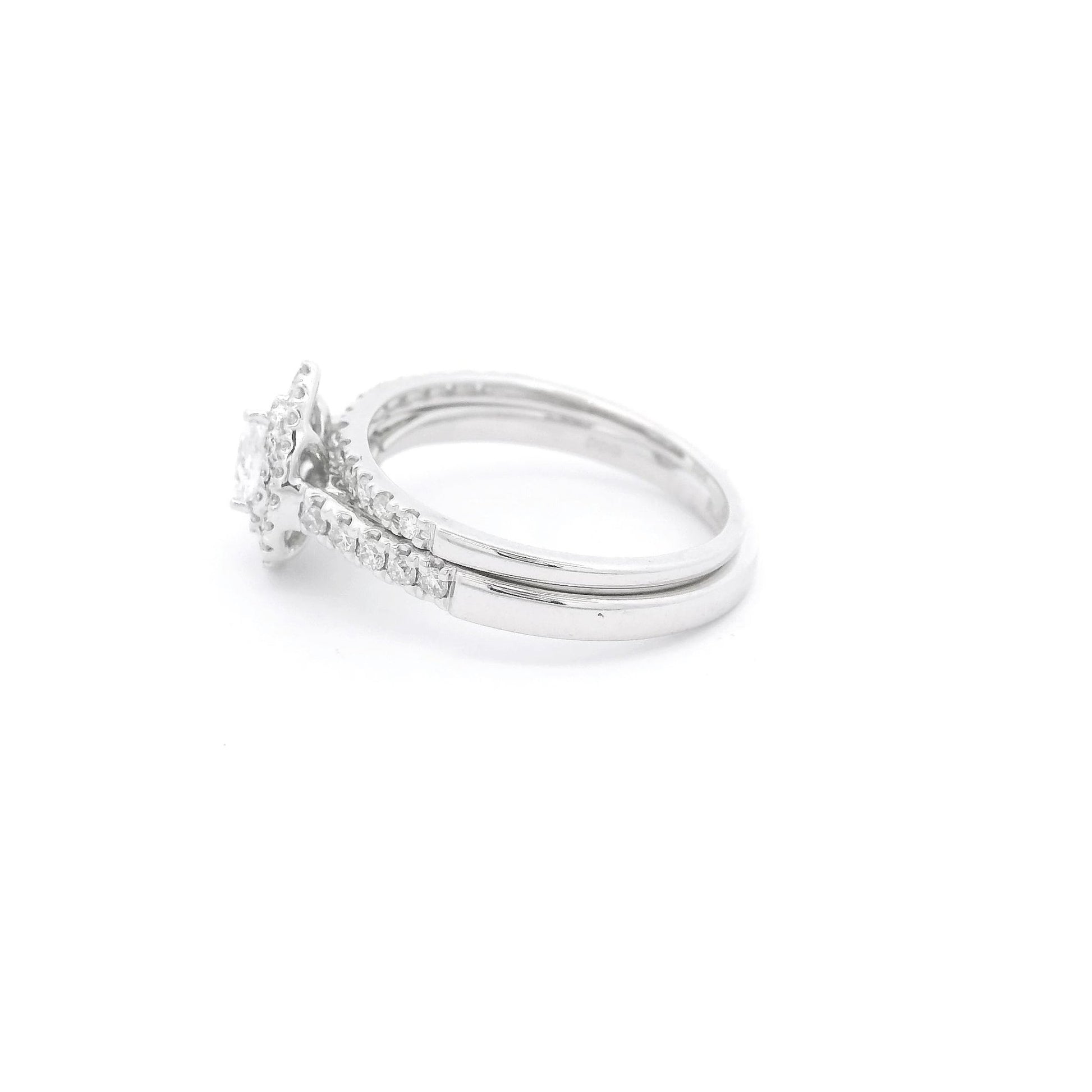 Pear Shape Diamond Ring & Diamond Band Band Sent - Forever Rox