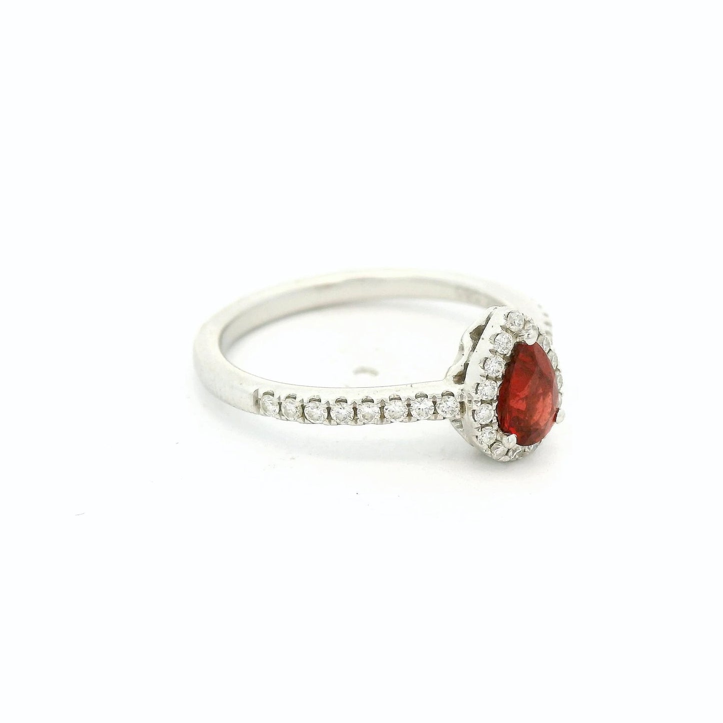 Pear Shape Ruby & Diamond Ring - Forever Rox