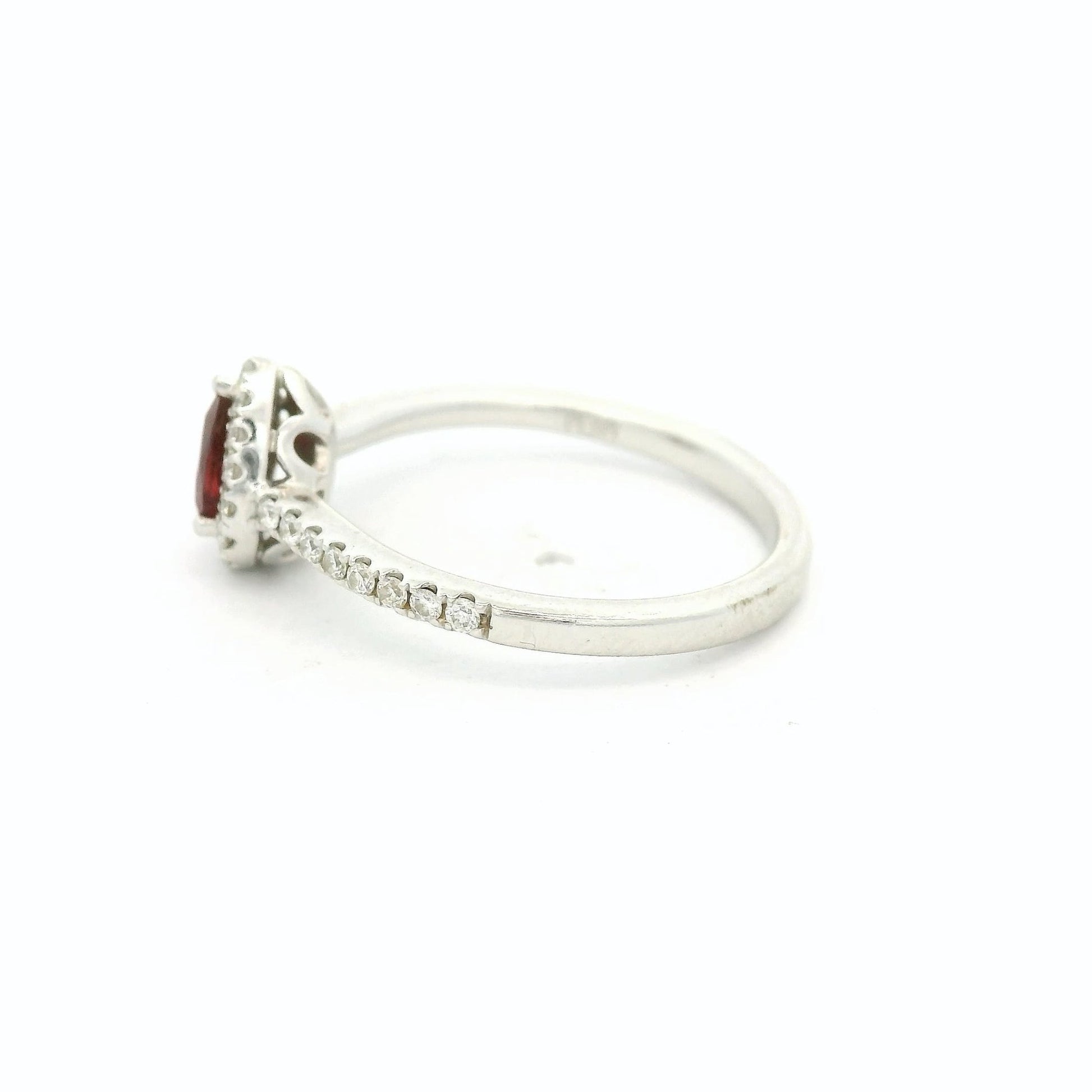 Pear Shape Ruby & Diamond Ring - Forever Rox