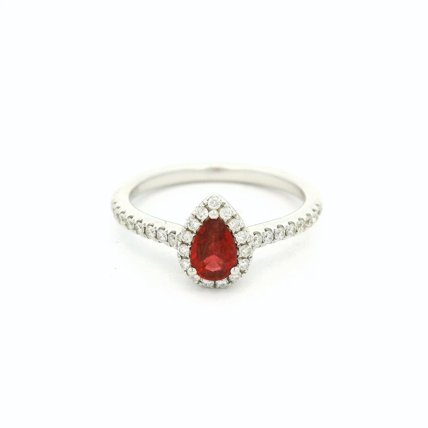 Pear Shape Ruby & Diamond Ring - Forever Rox