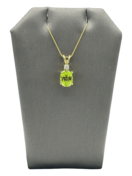 Peridot & Diamond Pendant - Forever Rox