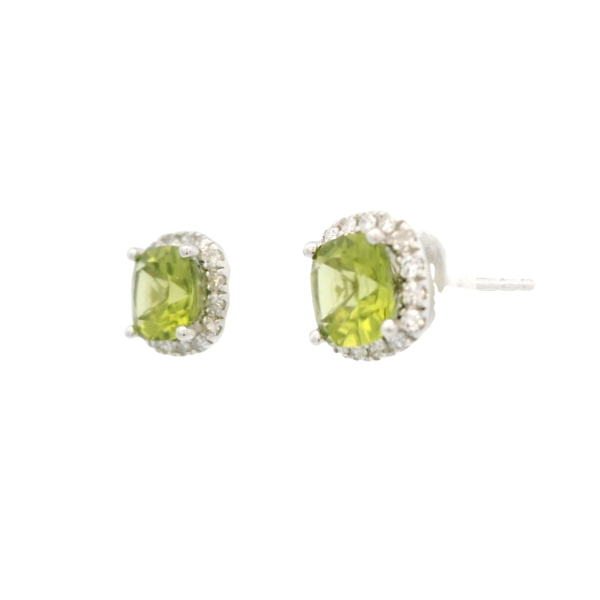 Peridot & Diamond Studs - Forever Rox