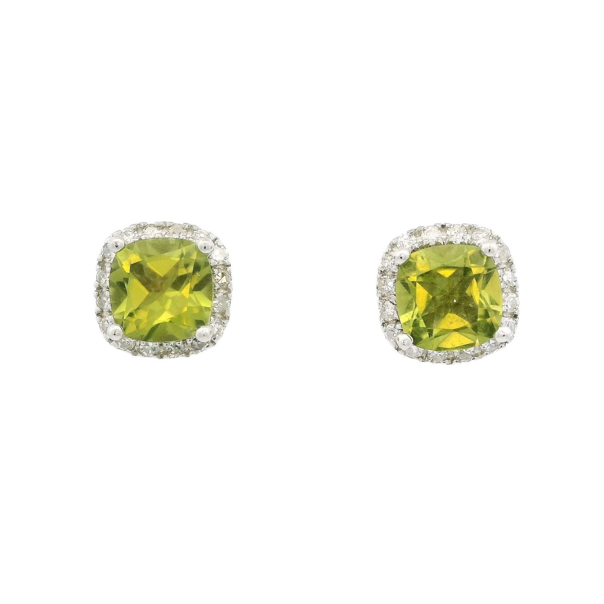 Peridot & Diamond Studs - Forever Rox