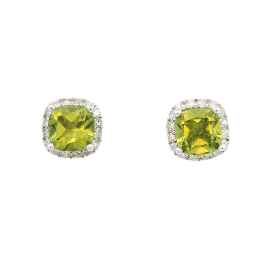 Peridot & Diamond Studs - Forever Rox