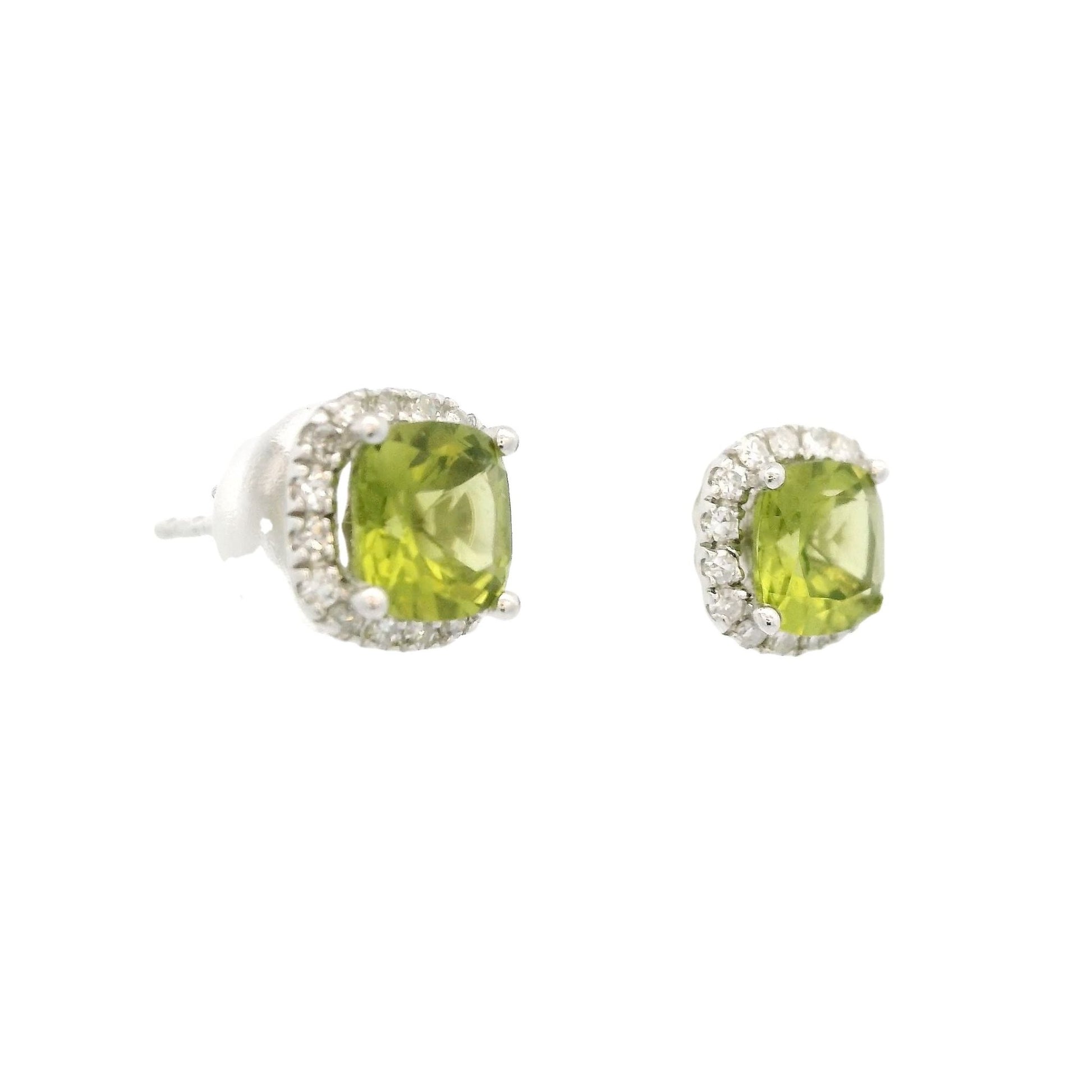 Peridot & Diamond Studs - Forever Rox