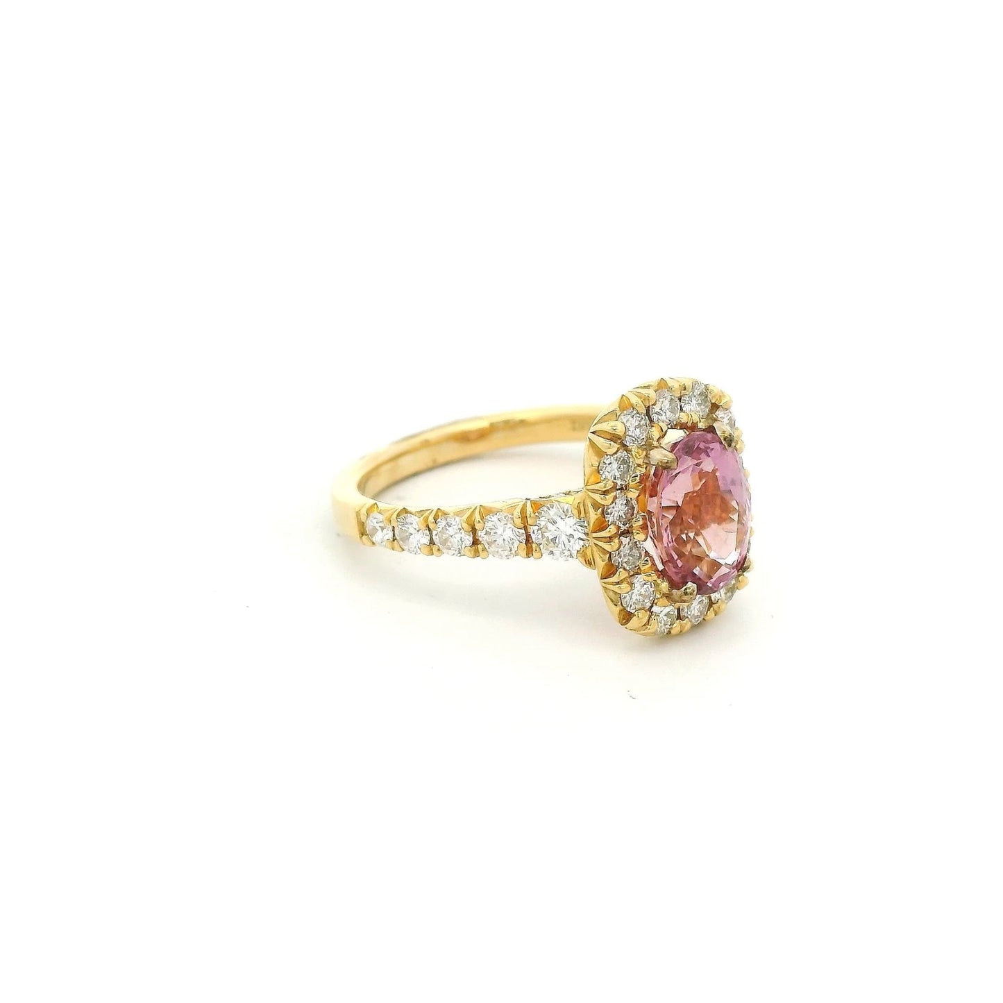 Pink Ceylon Sapphire & Diamond Ring - Forever Rox Fine Jewelry