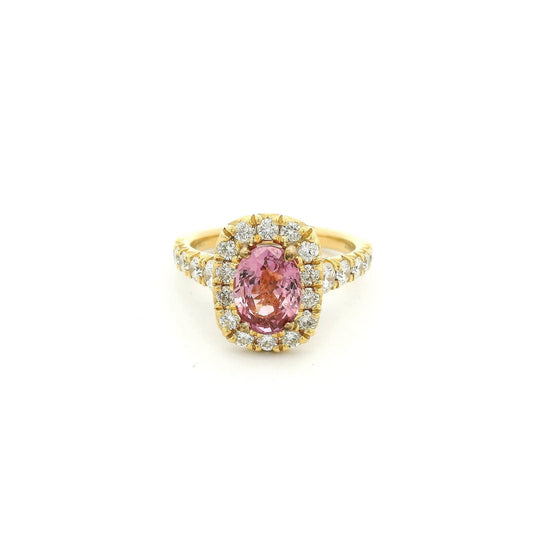 Pink Ceylon Sapphire & Diamond Ring - Forever Rox Fine Jewelry