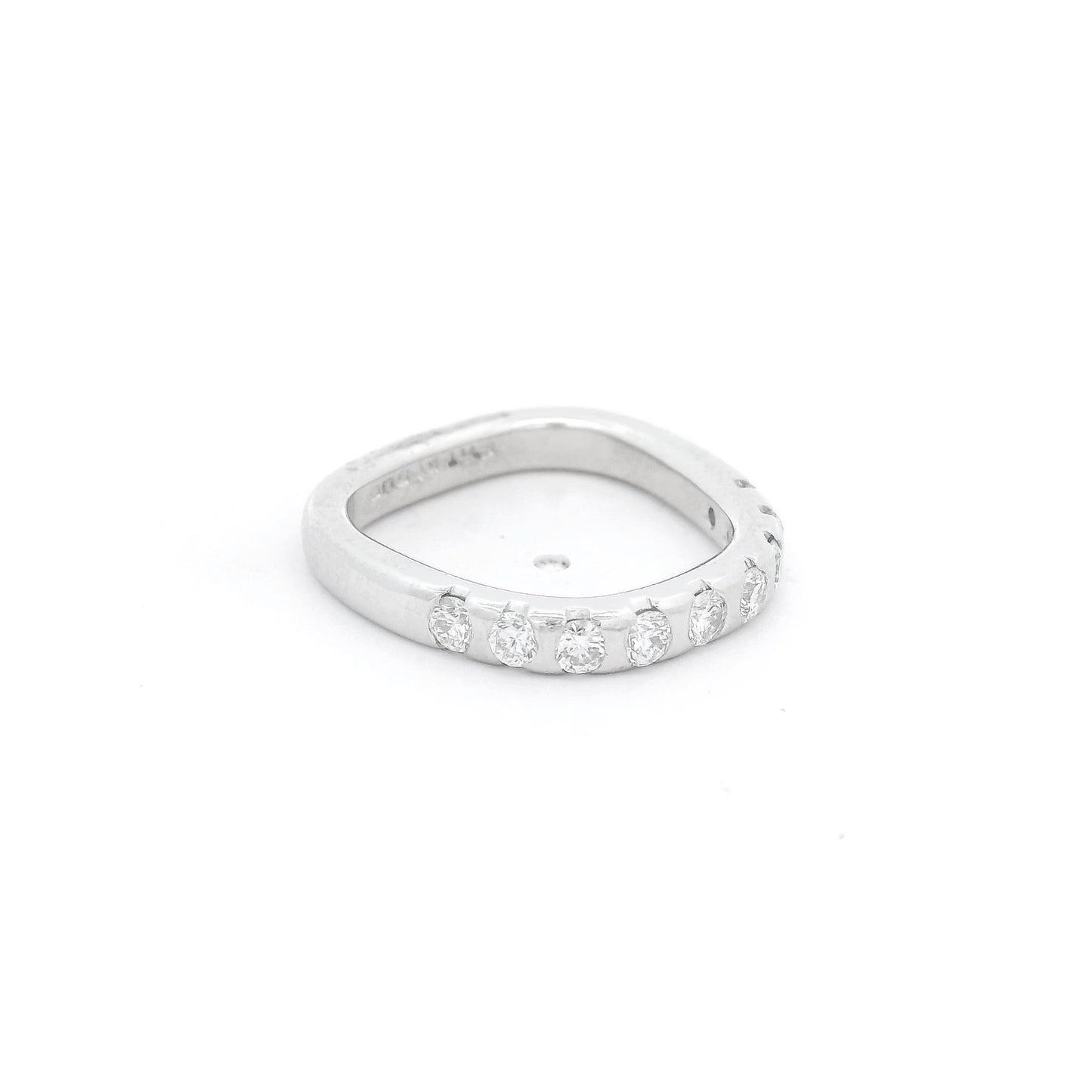 Platinum Stuart Moore Square Shank Diamond Band - Forever Rox Fine Jewelry