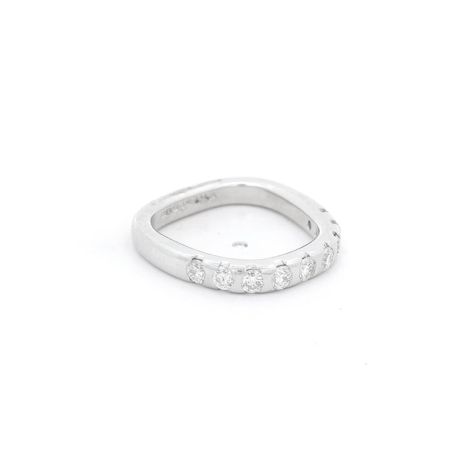 Platinum Stuart Moore Square Shank Diamond Band - Forever Rox Fine Jewelry