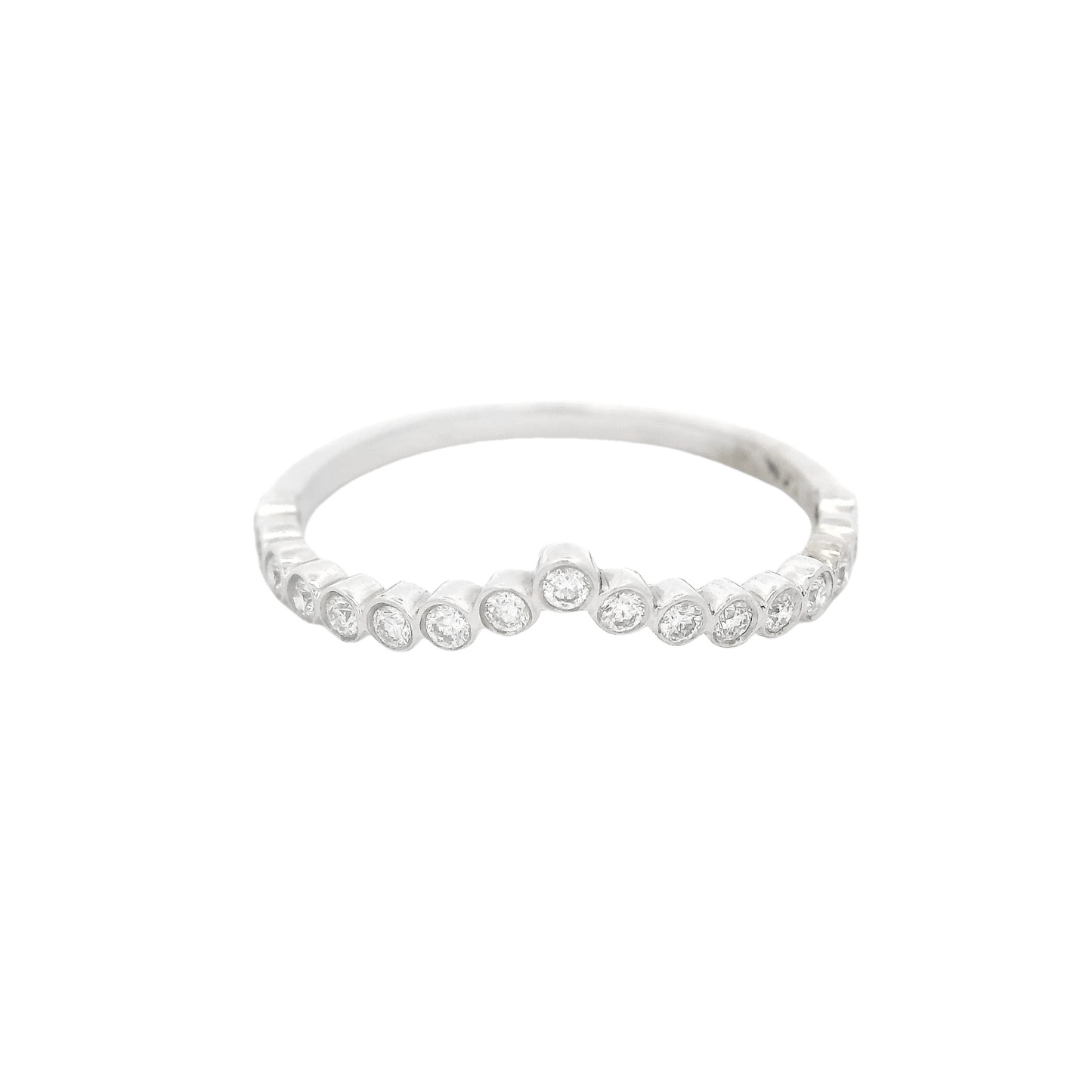 Pointed Curved Diamond Band - Forever Rox